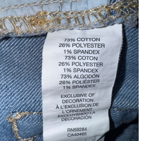 PLACE Girls Denim Jeans SZ 14 Lt Blue Bootcut Adj  Elastic Waist Whiskering - Picture 4 of 6